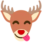 face savoring food + deer