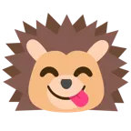 face savoring food + hedgehog