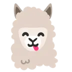face savoring food + llama