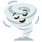 relieved face + tornado
