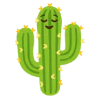 relieved face + cactus