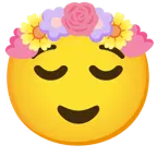 relieved face + tulip