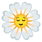relieved face + blossom