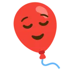 relieved face + balloon
