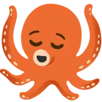 relieved face + octopus