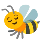 relieved face + honeybee