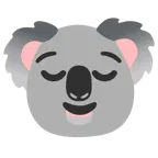 relieved face + koala
