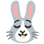 relieved face + rabbit face
