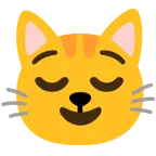 relieved face + cat face