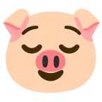 relieved face + pig face