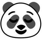 relieved face + panda