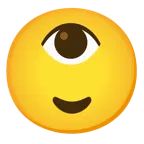 relieved face + eye