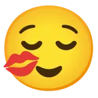 relieved face + kiss mark