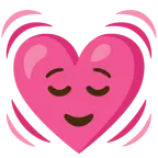 relieved face + beating heart