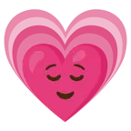 relieved face + growing heart
