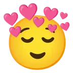 relieved face + heart with arrow