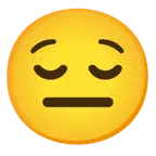 relieved face + expressionless face