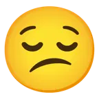 relieved face + confused face