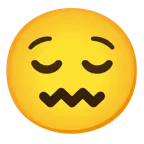 relieved face + confounded face