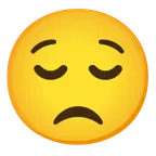relieved face + disappointed face