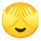 relieved face + see-no-evil monkey