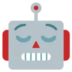 relieved face + robot