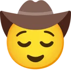 relieved face + cowboy hat face
