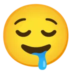 relieved face + drooling face
