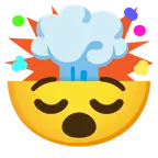 relieved face + exploding head