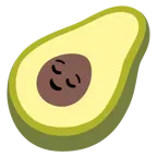 relieved face + avocado