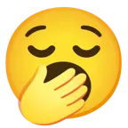 relieved face + yawning face