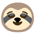 relieved face + sloth