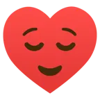relieved face + heart suit