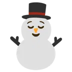relieved face + snowman without snow