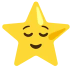 relieved face + star