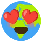smiling face with heart-eyes + globe showing Europe-Africa