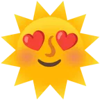smiling face with heart-eyes + sun with face