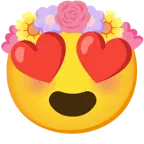 smiling face with heart-eyes + tulip