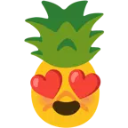 smiling face with heart-eyes + pineapple