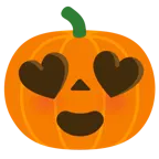 smiling face with heart-eyes + jack-o-lantern