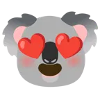 smiling face with heart-eyes + koala