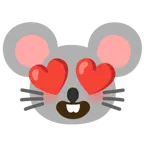 smiling face with heart-eyes + mouse face