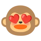 smiling face with heart-eyes + monkey face