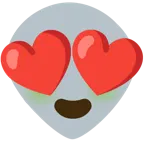 smiling face with heart-eyes + alien