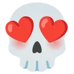 smiling face with heart-eyes + skull