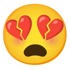 smiling face with heart-eyes + broken heart