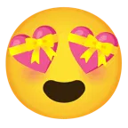 smiling face with heart-eyes + heart with ribbon