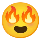 smiling face with heart-eyes + fire