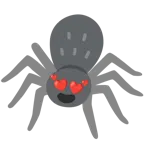 smiling face with heart-eyes + spider