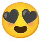 smiling face with heart-eyes + black heart
